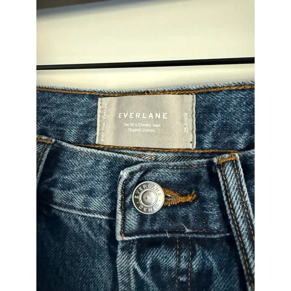 $128 Everlane 90s Cheeky Jean - Dark Wash - 25 Ankle (27” inseam)